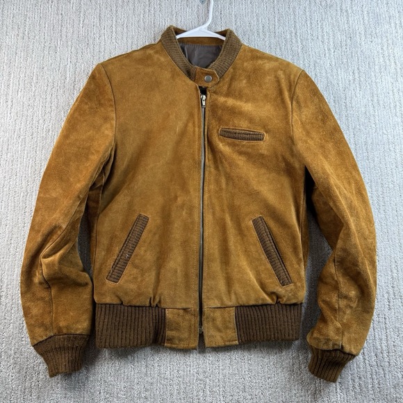 Sears Other - Vintage Sears Fieldmaster Suede Leather Bomber Jacket Size 38 Regular Brown